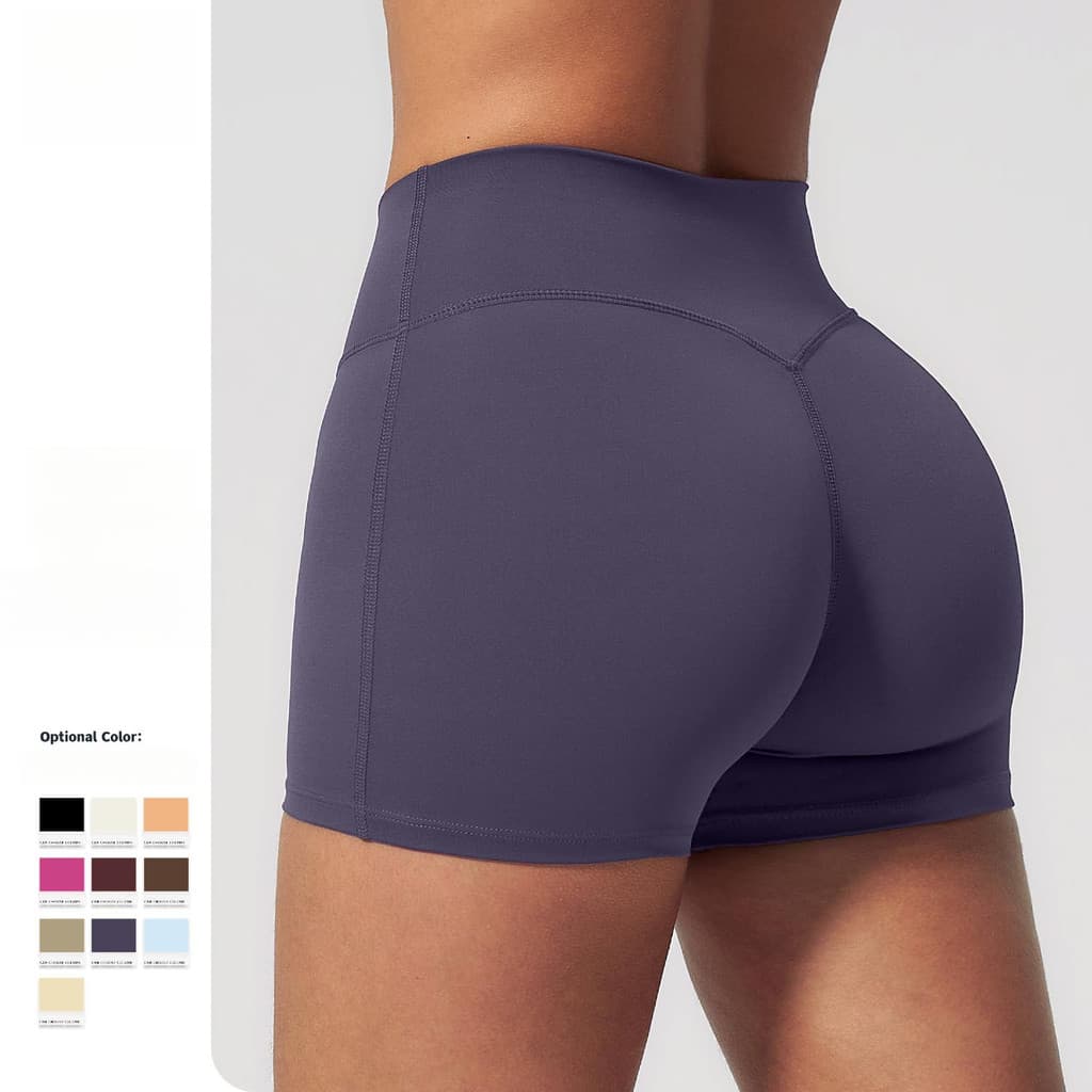 Roupas de Yoga escovadas femininas, Nude, Slim fit, cintura alta, levantamento de quadril, esportes, corrida, Fitness, S