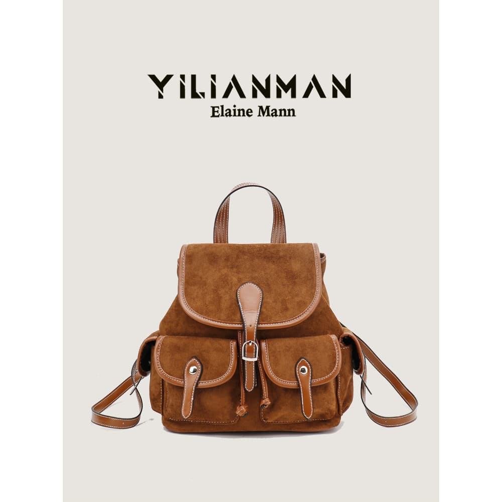 Eleman bolsa feminina Original Retro camurça mochila feminina de grande capacidade Commuter mochila High-End estilo Prep