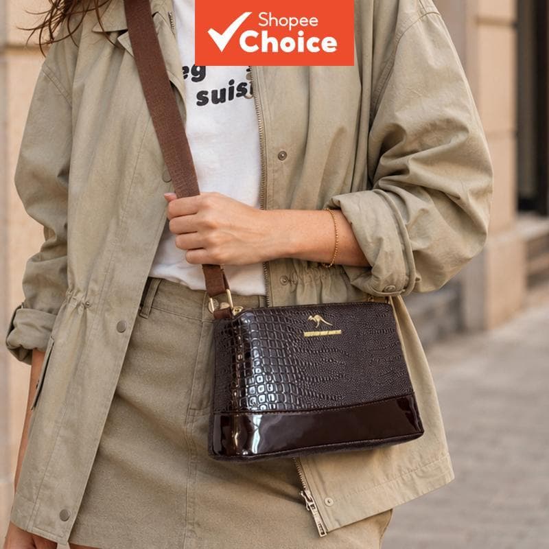 Padrão de crocodilo bolsa tiracolo feminina, bolsa de ombro com costura brilhante, alça larga ajustável, bolsa