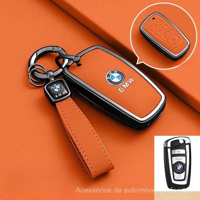 Capa de Chave de Carro em Liga de Zinco para BMW X3 X5 X6 X7 G20 G30 G01 G02 G05 G11 1 3 5 7 Series Acessórios K2YM