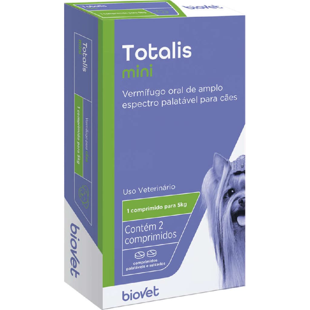 Totalis Mini 2 Comp Vermífugo pra Cães