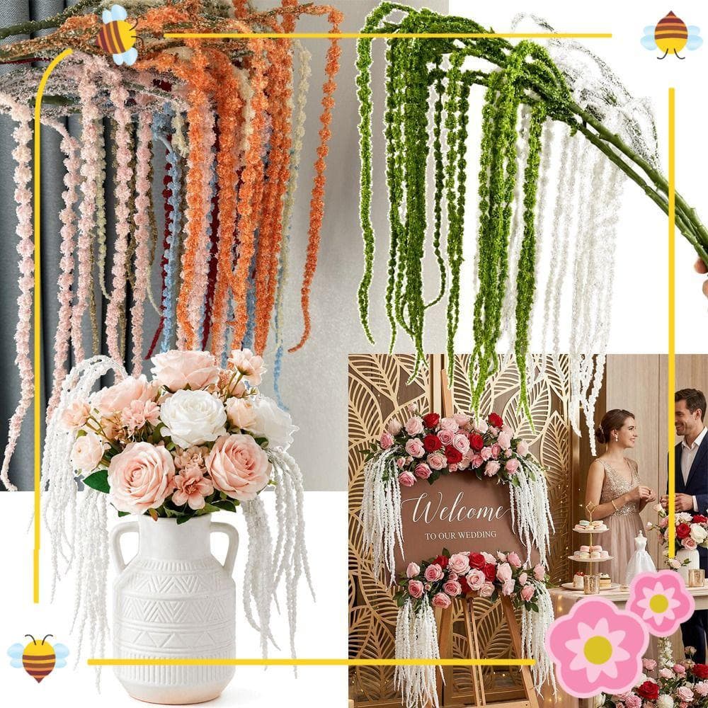 Flor De Pontas Longas Artificiais , Suspensão De Parede Multicolorida Simulada Amaranthus Caudato , Decoração De Cená