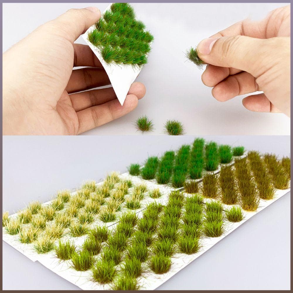 ROWANBA Grama Tufo Miniaturas Mutlicolor Simulação Turf Cena De Construção Trem Paisagem Modelo De