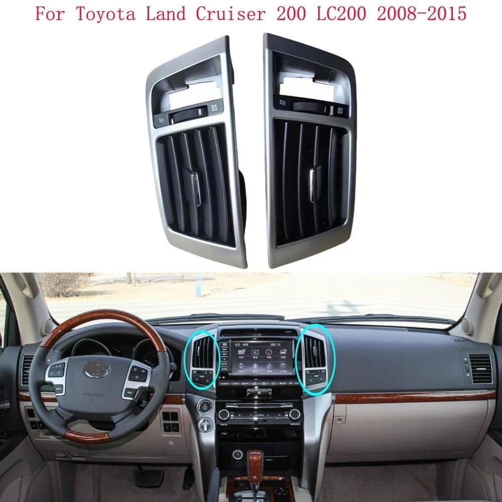 1 Par De Carro Para Toyota Land Cruiser LC200 2008-2015 A/C Peças Da Grade De Ventilação De Ar Painel Central Médio Conj