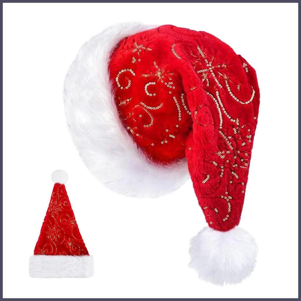 Chapéus De Natal Confortáveis Quentes Férias Headwear Foto Prop Adulto Chapéu De Papai Noel Para Mulheres Inverno Ano No