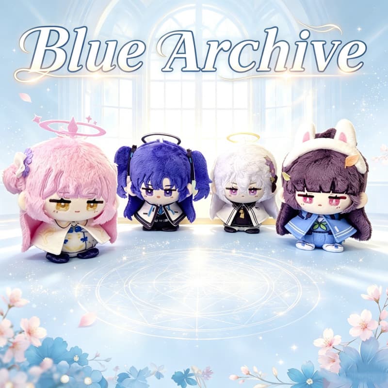 Chaveiro de pelúcia de boneca de algodão de 10 cm do Blue Archive, Misono, Mika, Sorasaki, Hina, Shirasu, Azusa, anime,