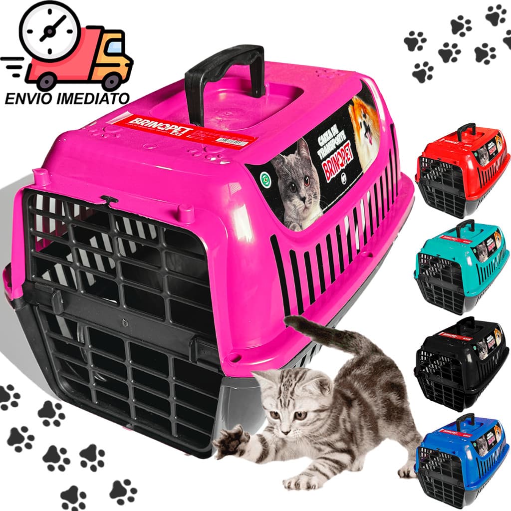 Caixa de Transporte Gato Cachorro Nº 1 Pequena Varias Cores Segura Caixa Para Transporte
