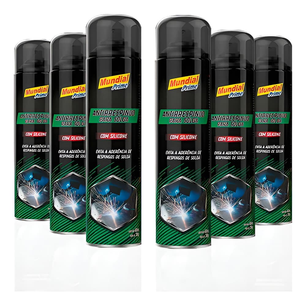 6 Unid Antirrespingo Spray P/ Solda Com Silicone 400ml 280g