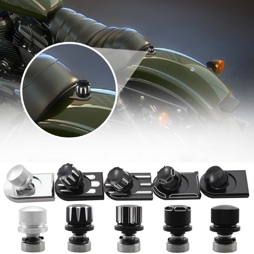 Motocicleta Universal Assento Traseiro Fender Parafuso Porca Capa Para Harley Sportster Dyna Softail Touring Electra Rua