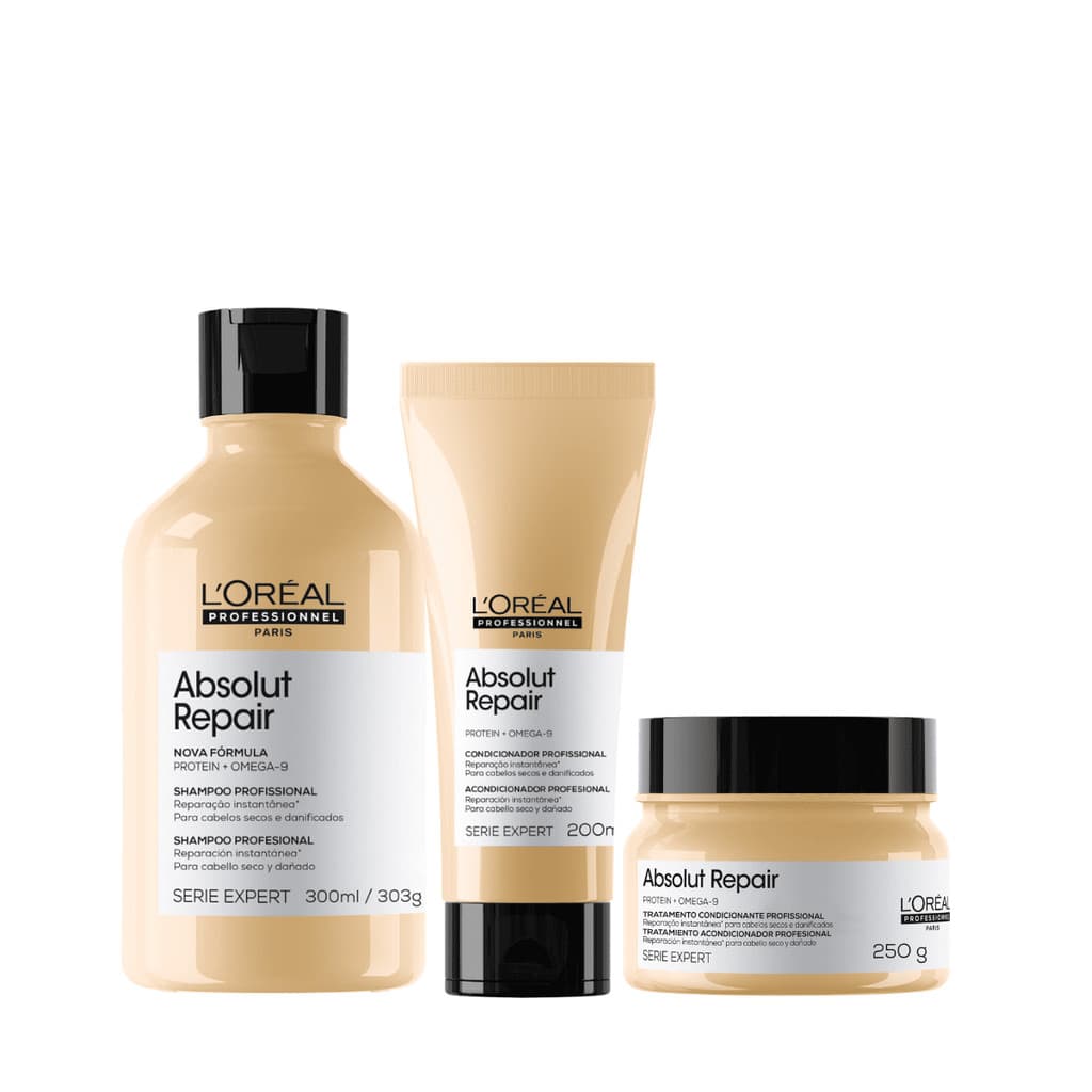 Kit Gold Quinoa Shampoo, Condicionador e Máscara