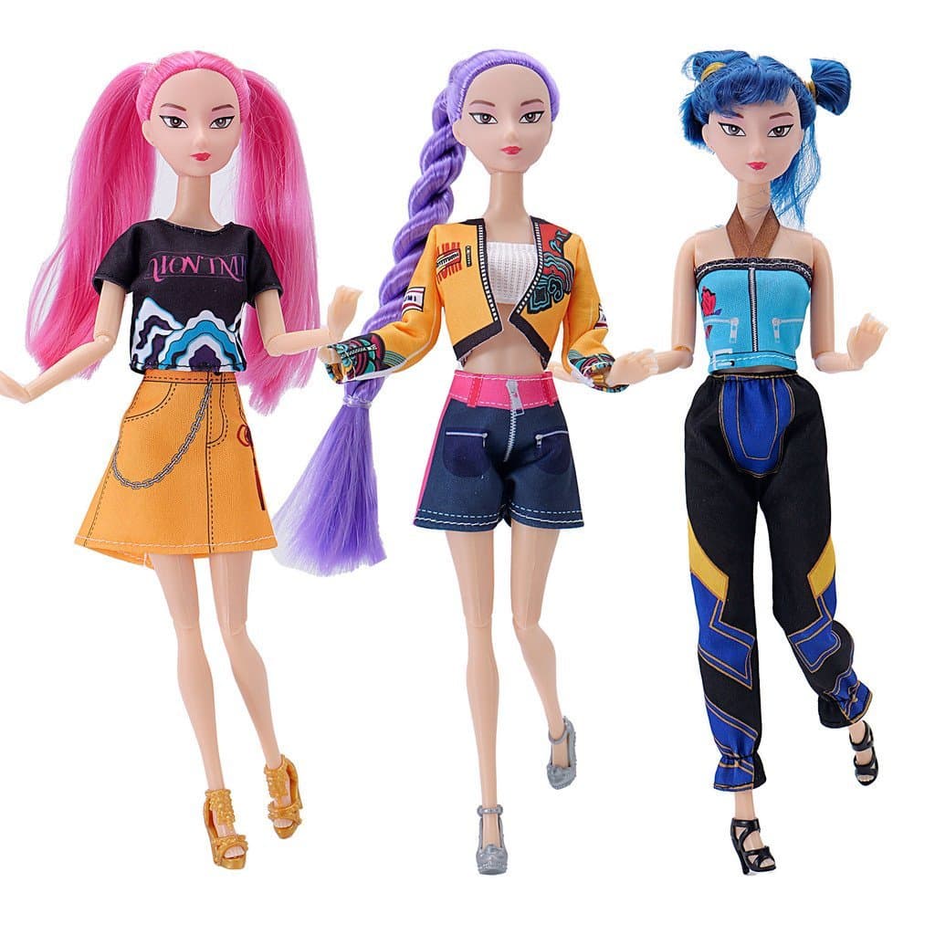 Coleção De Bonecos De Ação KPop Conjunto de Boneca e Roupas Demon Slayer, Demon Hunters Rumi Zoey Mira