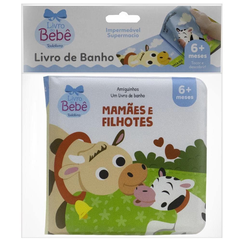 Amiguinhos Um Livro de Banho | Mamães e Filhotes | Livro de Banho