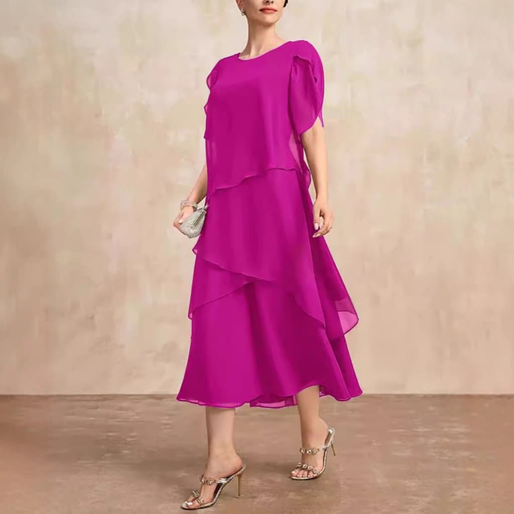 Saia longa feminina europeia americana, novo estilo, capa solta, camada de barriga, vestido de Chiffon