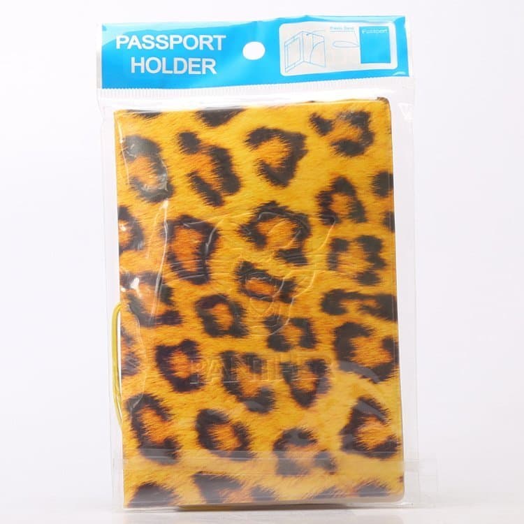 Porta-passaporte tridimensional com estampa de leopardo, porta-passaporte 3D, porta-cartão de identificação em PVC, port