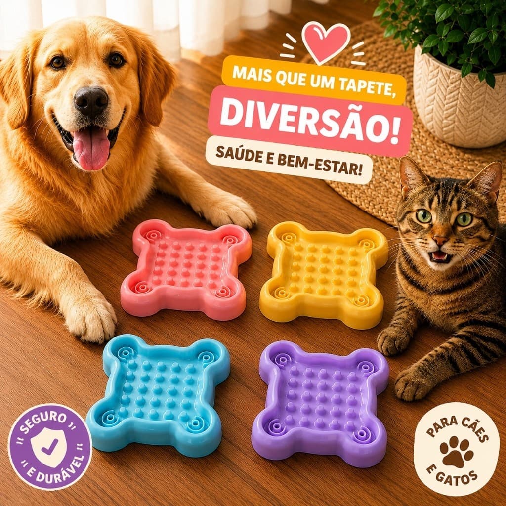 Comedouro Anti Engasgo Cães Alimentação Lenta Pote Cachorro Comedouro Interativo Pet 19,5cm Sortido
