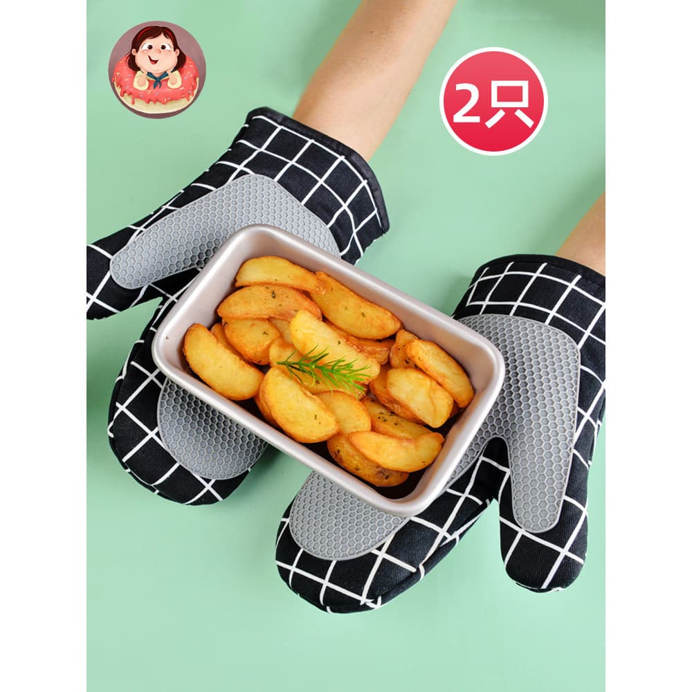 Luva de silicone resistente calor Luva térmica cozinha de forno Luvas de isolamento térmico de cozinha Silicone en