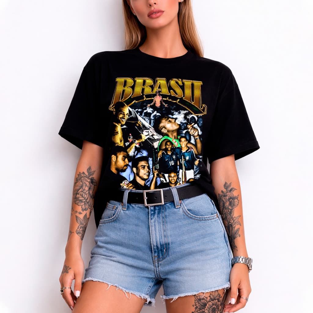 Camiseta Brasil Camisa 100% Algodão