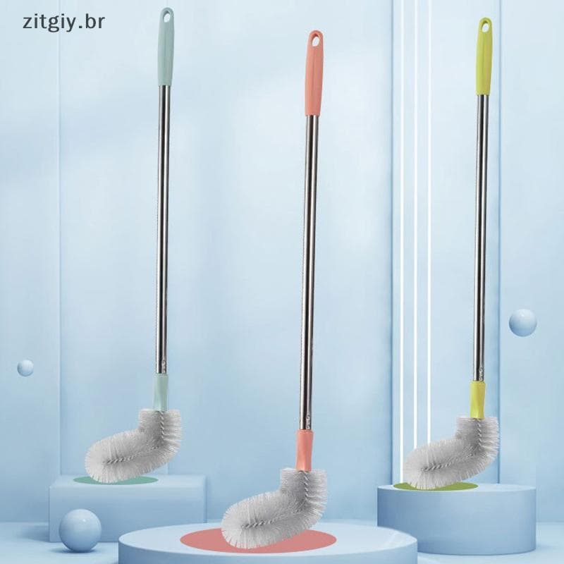 [zitgiy] Escova De Lavagem De Buet Doméstica Com Haste De Aço Inoxidável Dispensador De Água De Plástico Limpeza Gadgets