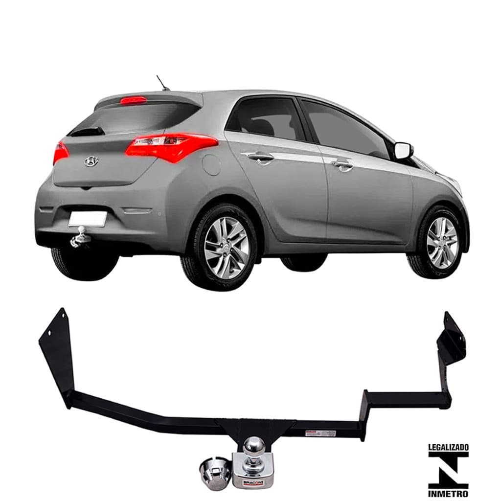 Engate Reboque Fixo Hb20 Hatch 2020 A 2026 Aco Resistente Capacida Carga 500kg    Otima Qualidade