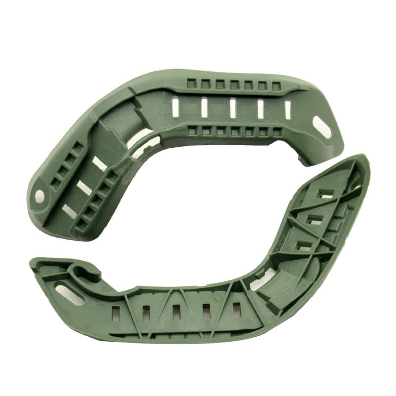 Capacete de rinoceronte, sistema de trilho guia de capacete de corte alto, trilho lateral rápido, um conjunto de duas pe
