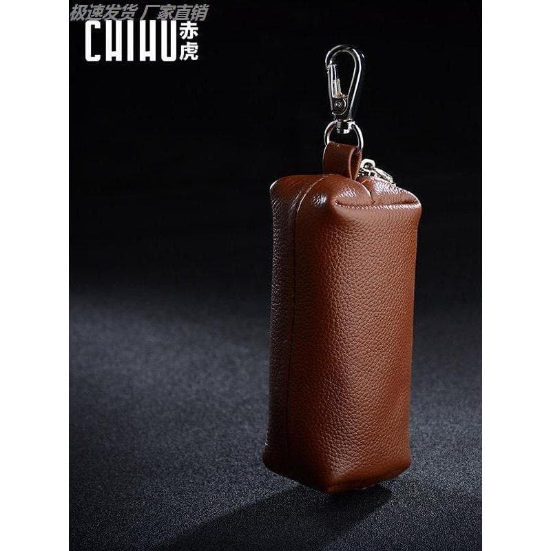 Caso chave masculino couro genuíno grande capacidade de armazenamento multifuncional feminino carro doméstico Universal