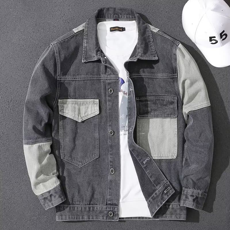 Macacão jaqueta masculina Street Wear outono inverno estilo 2026 na moda menino jaqueta masculina superior jaqueta jeans