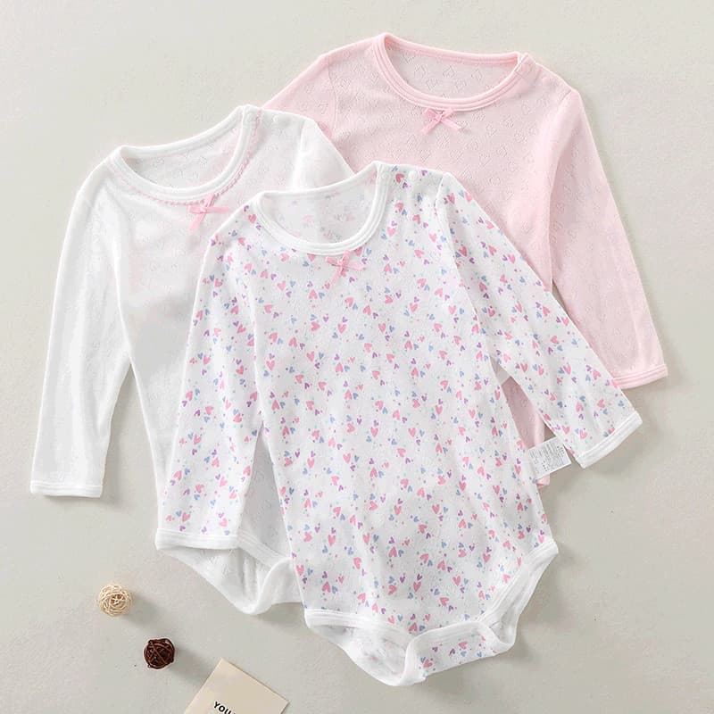 Primavera outono novo estilo recém-nascido macacão de manga comprida puro algodão estilo fino roupas para casa do bebê r