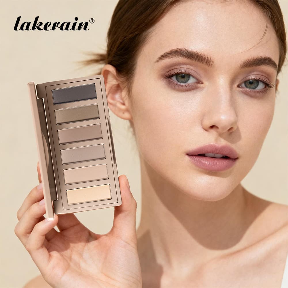 Mini Paleta De Sombras , Acabamento Aveludado Fosco E Acetinado , 6 Neutras Marrons Tamanho Adequado Para Viagens
