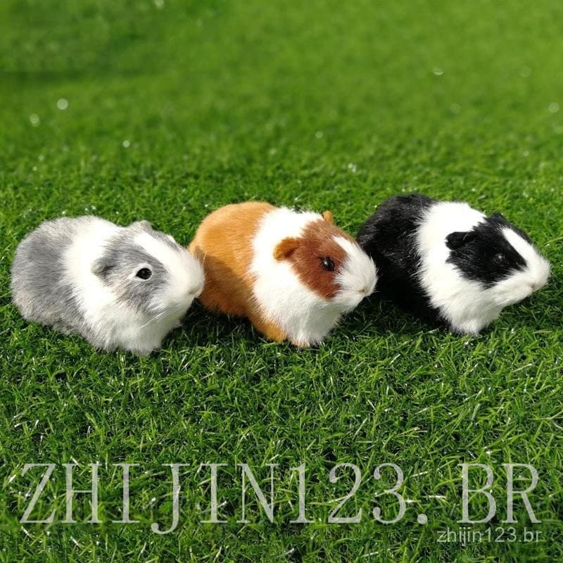 Brinquedo de Pelúcia Simulado de Porquinho-da-Índia, Boneco de Hamster Macio, Presente de Aniversário TJAW