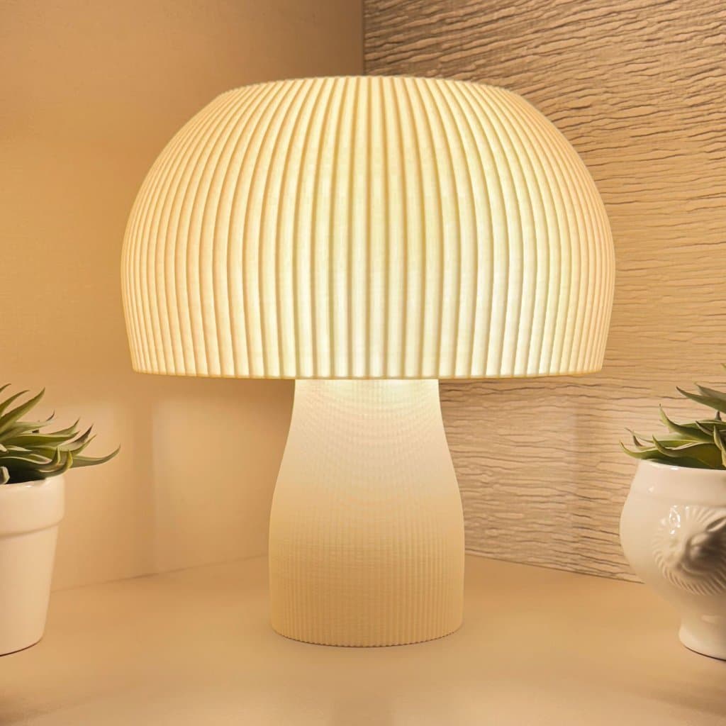 Abajur de Mesa Cabeceira Luminária  cogumelo quarto sala escritório já acompanha lampada