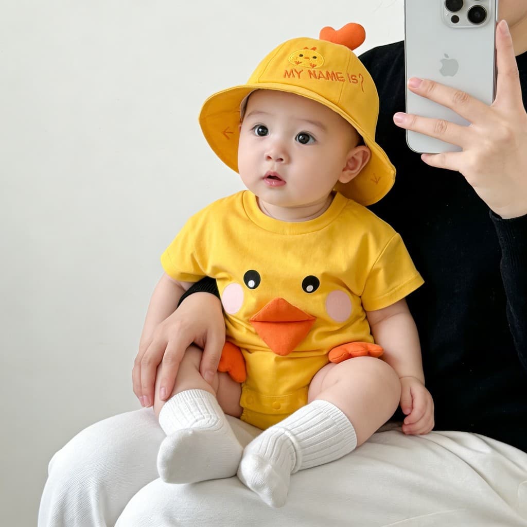 Bebê bebê roupas de verão bonito triângulo macacão passeio