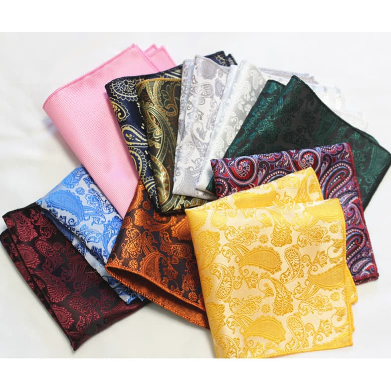 Flor de caju quadrado quadrado quadrado bolso lenço lenço de peito poliéster seda 23X23CM acessórios d