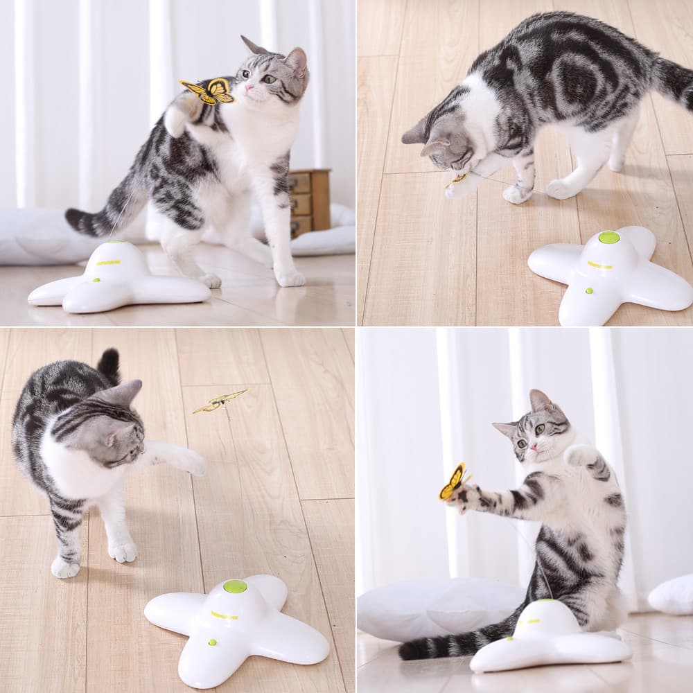 Gato piscando borboleta brinquedo provocando gato vara brinquedo interativo Pet brinquedo educativo gato