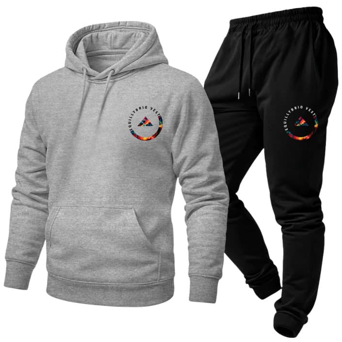 Conjunto Moletom Equillybrio Circulo Canguru Calça Básico essencial
