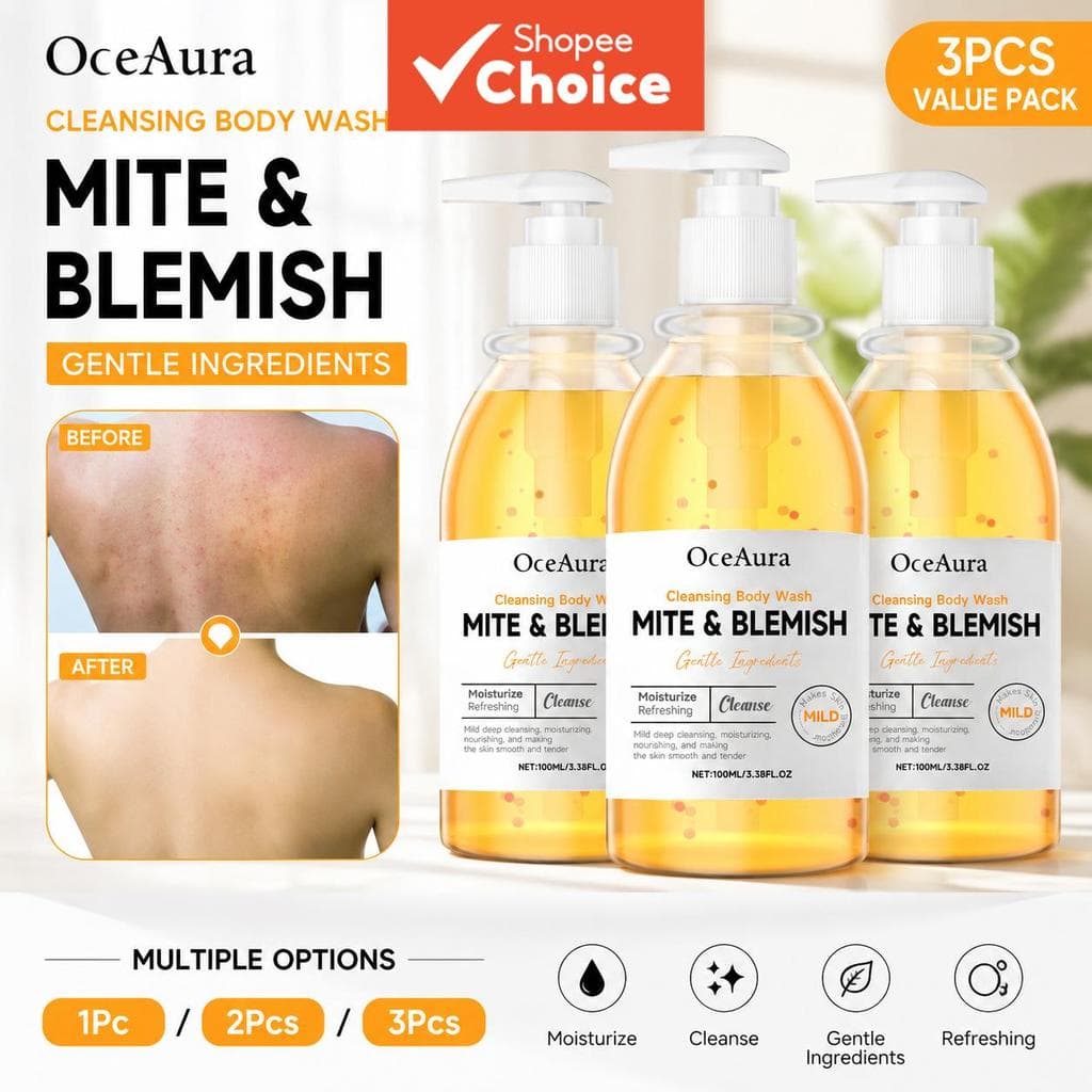 Gel de banho profissional para limpeza corporal de primavera e verão 100 ml - limpeza profunda com Aloe e ácido