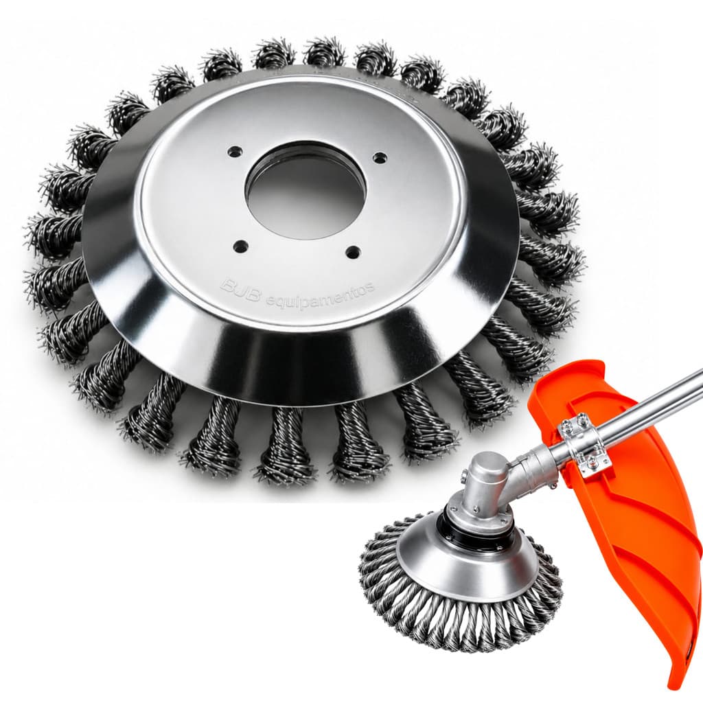 Escova Aço Roçadeira Gasolina 33/43/52/63cc 13cm Furo 2,54cm