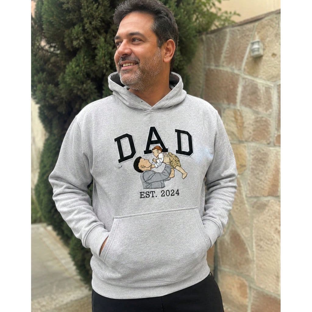 Blusa De Frio Moletom Masculino Dad Pai e Filho Dia dos Pais Presente Criativo Com Capuz Casual