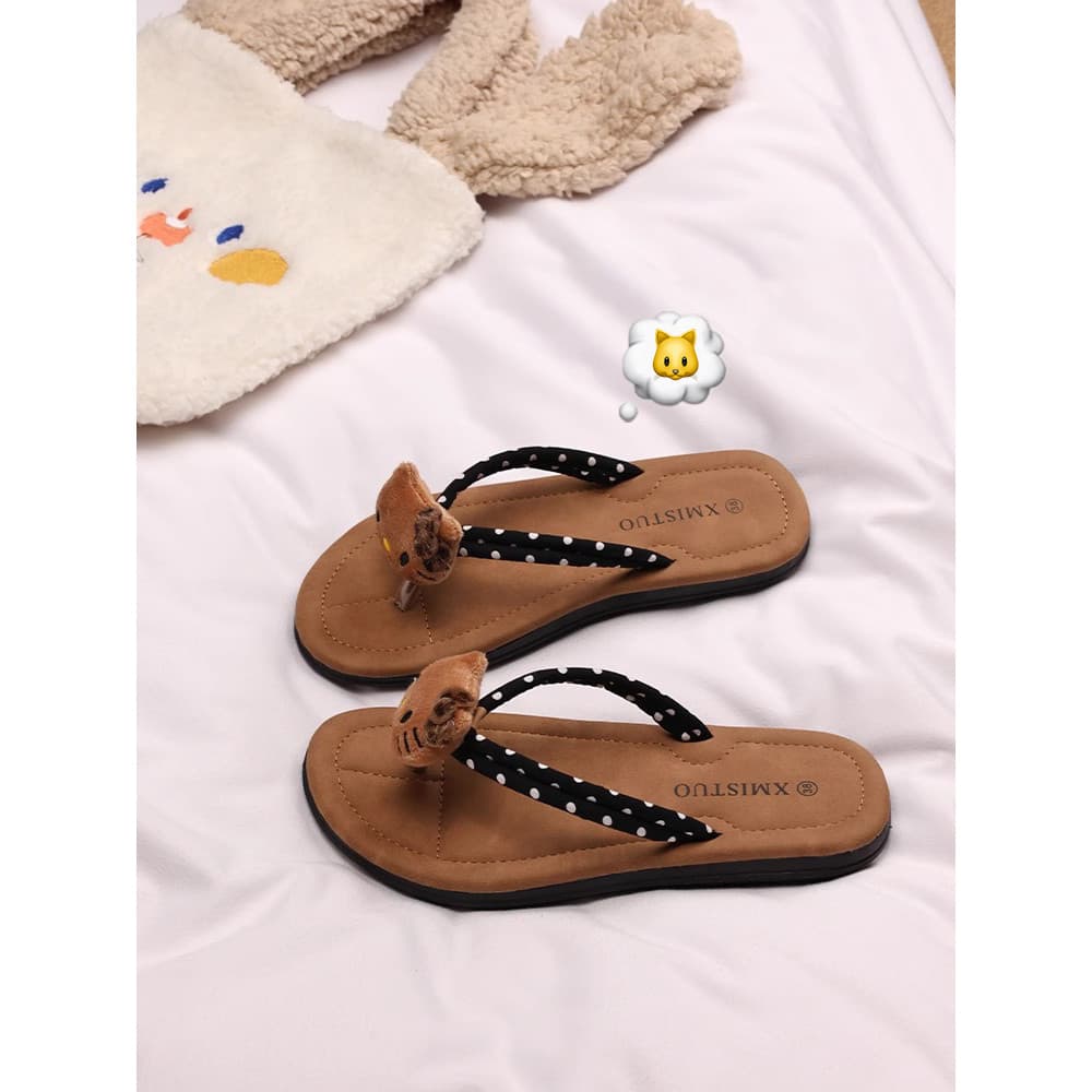 Ins Hot Girl Style ~ Outer Wear Flip-Flops Mulheres Verão Bonito Novo Estilo Antiderrapante Pisando na Merda Feel Beach