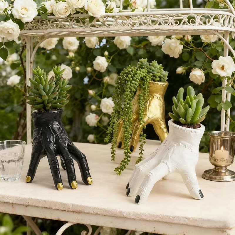 Criativo Horror forma de palma vaso de flores planta plantio suculento vaso planta decoração ornamentos em forma especia