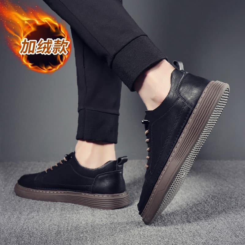 Sapatos masculinos 2026 novo estilo na moda All-Match esportes tênis casuais couro genuíno respirável sapatos de couro s
