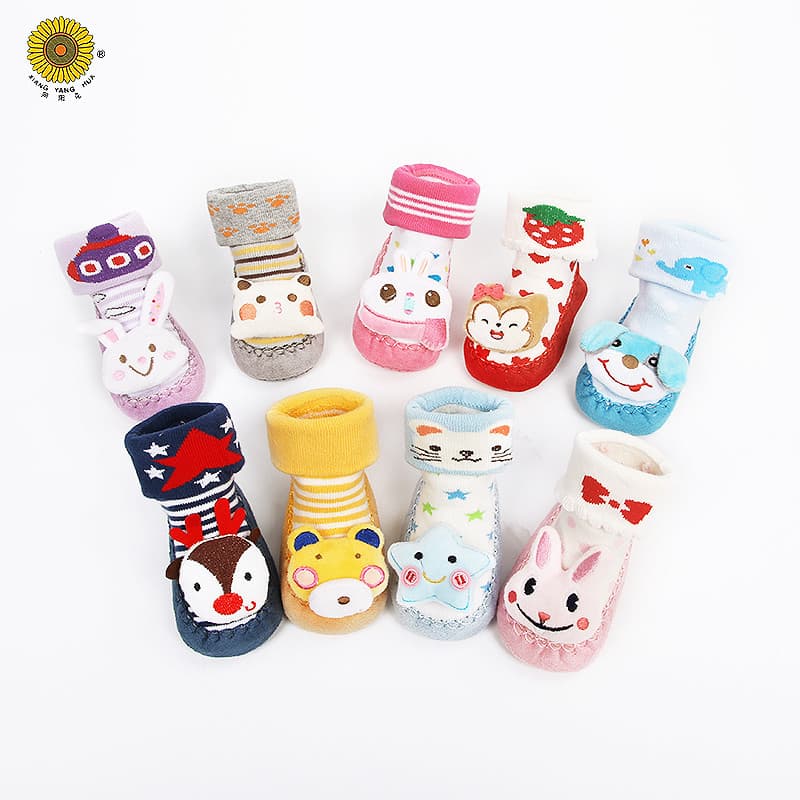 Bebê da criança sapatos de sola macia primavera outono inverno sapatos de bebê meias de chão 0-6-12-24 meses Anti-desliz