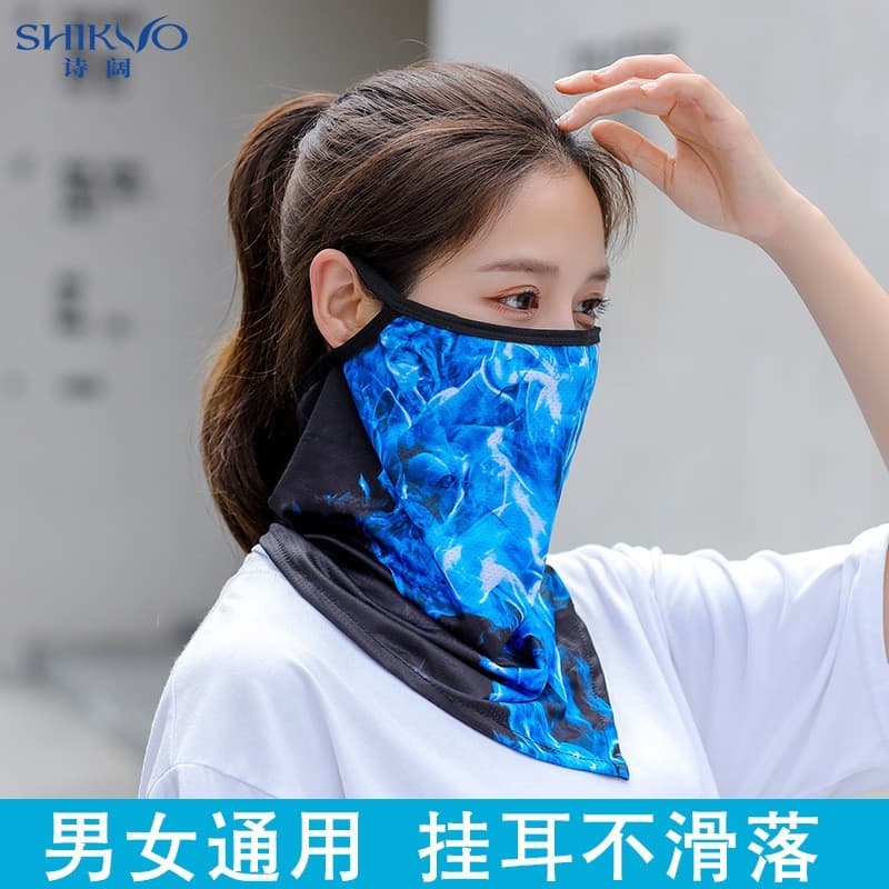 1/capa protetora de soldagem verão respirável protetor solar pendurado orelha pescoço capa soldador máscara especial pro