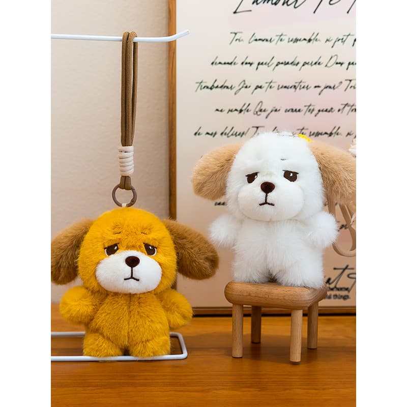 Desenhos animados macio bonito Grievance Puba apologia cão boneca de pelúcia saco chaveiro pingente bonito cão boneca fe