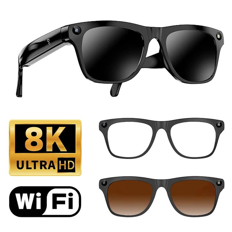 4K 8MP Atualizar Óculos Inteligentes HD Câmera Chat GPT WIFI Gravação De Vídeo Bluetooth CallAudio Womem