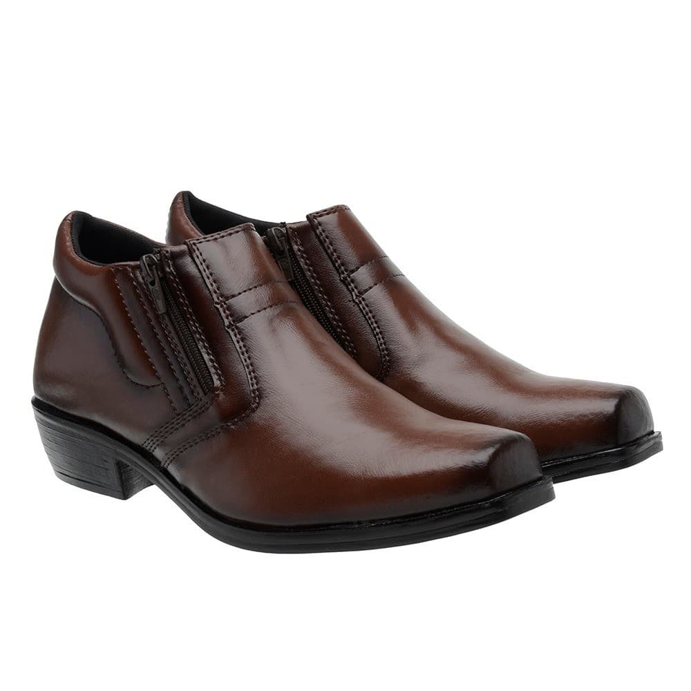 Bota Masculino Com Ziper Lateral Cano Curto Leve Country Promoçao Imperdivel