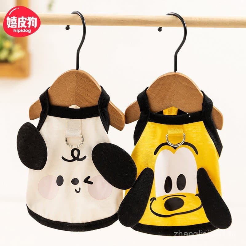 Colete fofo de primavera com estampa de cachorrinho para cães e gatos de pequeno e médio porte, adequado para Teddy e Bi