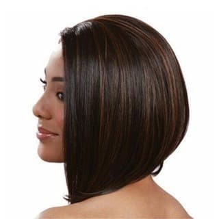 Peruca de moda europeia cabelo curto feminino suave natural franja