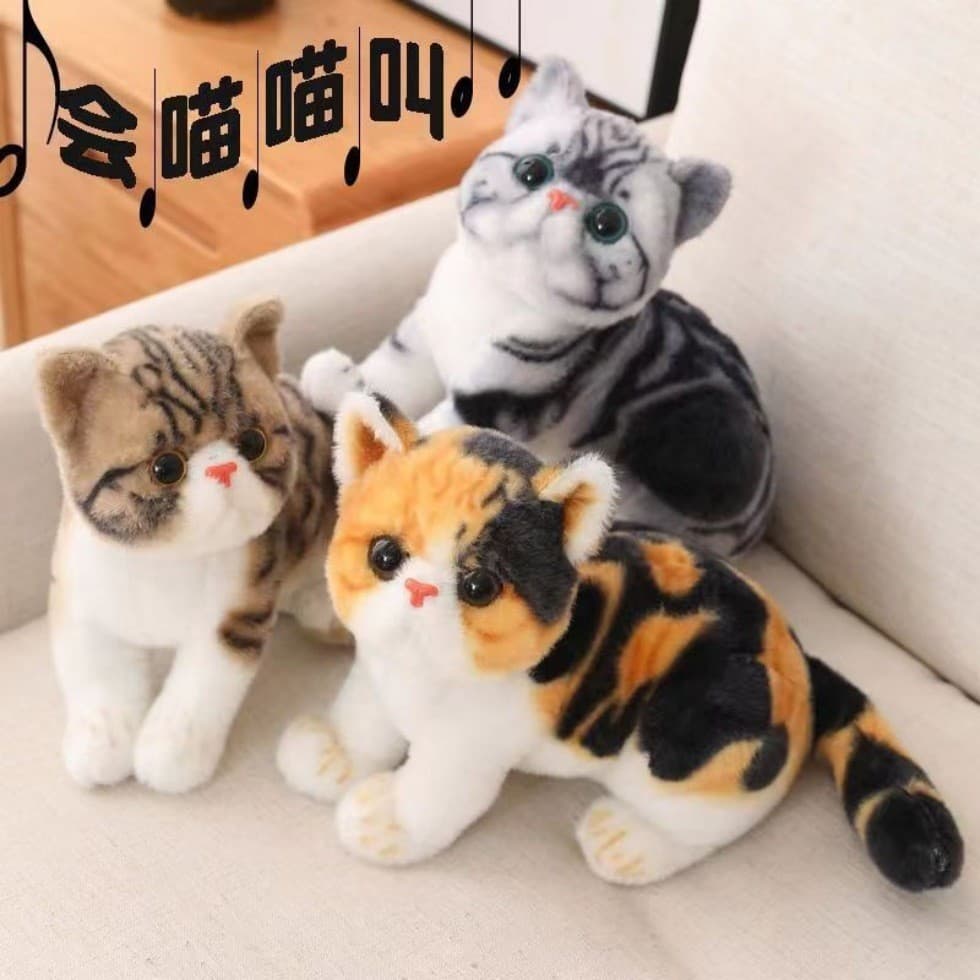 Bonito gato boneca simulação gatinho gato boneca crianças dormir travesseiro bebê brinquedo de pelúcia menina Ragdoll