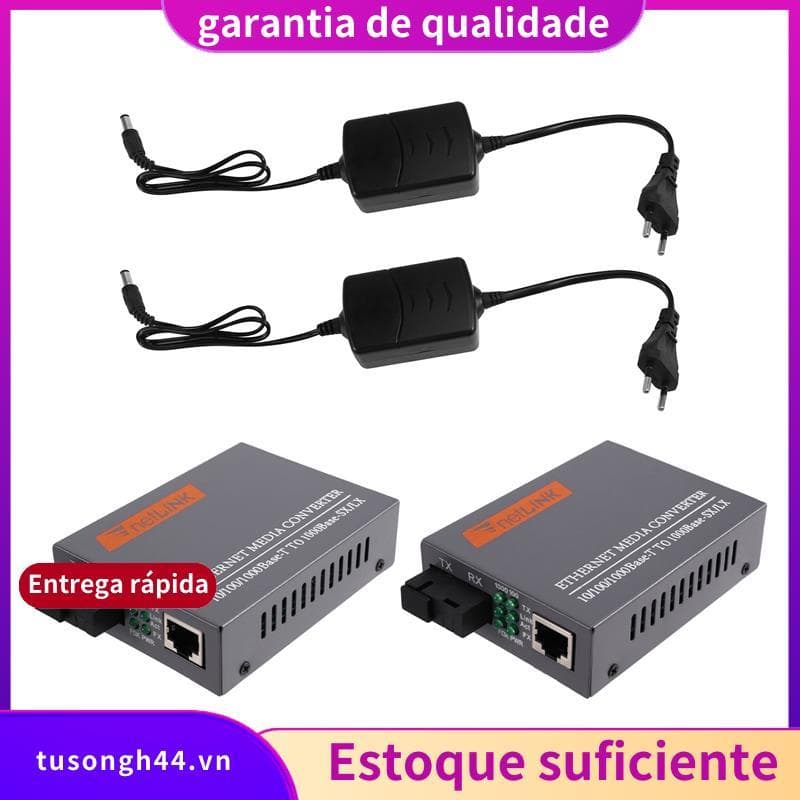 Conversor De Mídia Óptica De Fibra Gigabit-GS-03AB 1000Mbps Fonte De Alimentação Externa Única De Modo Único Plugue Da U