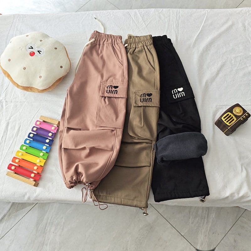 Bedoha Macacão infantil com forro de lã, calça esportiva de lã de uma peça para meninos, calça comprida média grande par